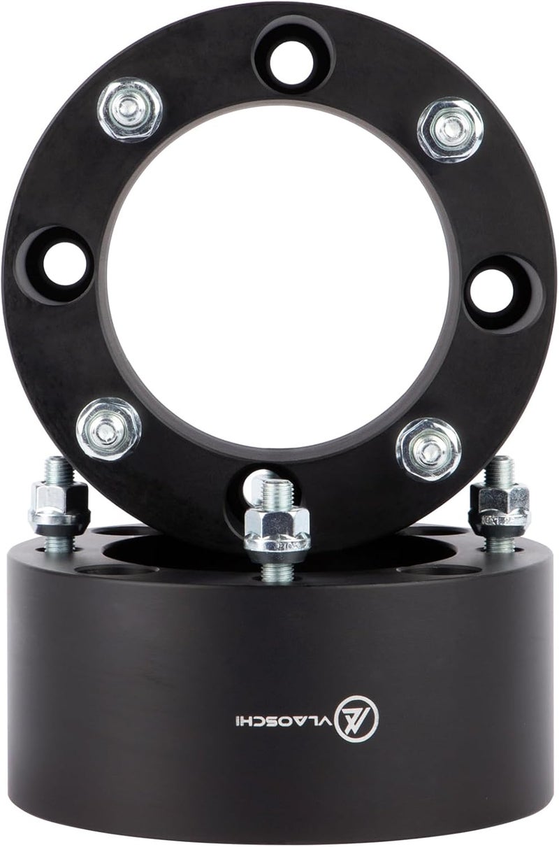 VLAOSCHI Black Forged ATV UTV 4x110 Wheel Spacers 3 Inch with 12x1.25 Studs Compatible with Yamaha Viking Wolverine YXZ1000R | CFMOTO ZForce 950 UForce 1000 - Pack of 2 - Image 1